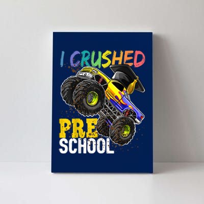 I Crushed Preschool Monster Truck Graduation Cap Gift Boys Canvas