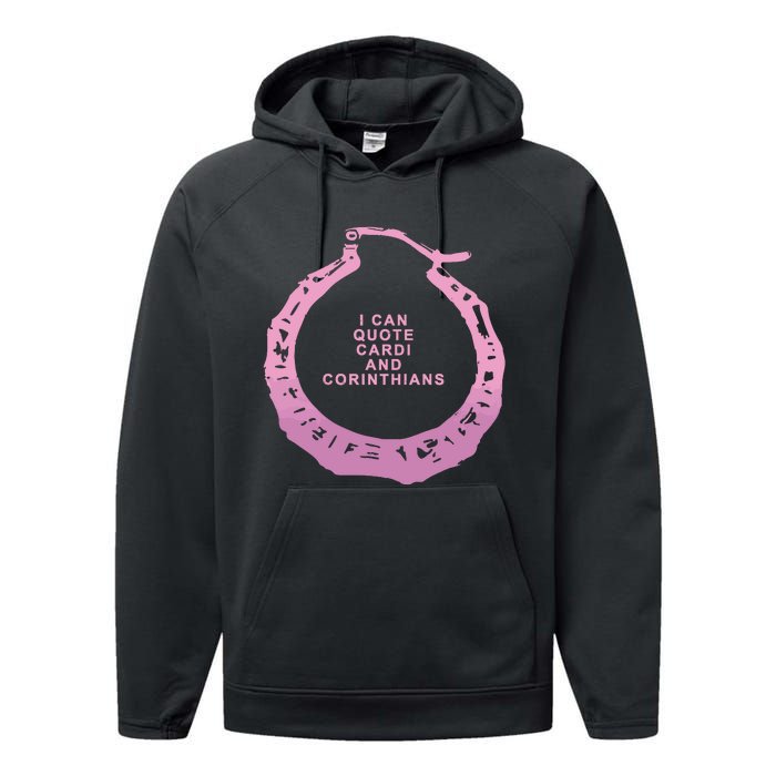 I Cant Quote Cardi And Corinthians Performance Fleece Hoodie