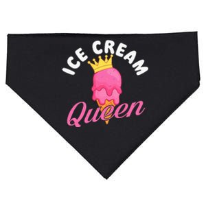 Ice Cream Queen Ice Cream Lover Gelato Sweet Tooth USA-Made Doggie Bandana