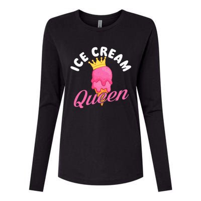 Ice Cream Queen Ice Cream Lover Gelato Sweet Tooth Womens Cotton Relaxed Long Sleeve T-Shirt