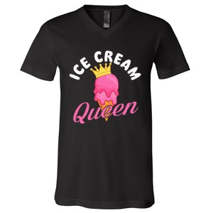 Ice Cream Queen Ice Cream Lover Gelato Sweet Tooth V-Neck T-Shirt