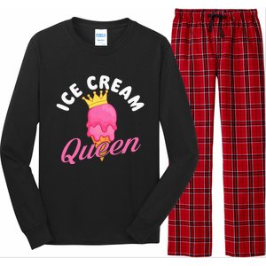 Ice Cream Queen Ice Cream Lover Gelato Sweet Tooth Long Sleeve Pajama Set