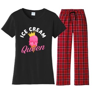 Ice Cream Queen Ice Cream Lover Gelato Sweet Tooth Women's Flannel Pajama Set