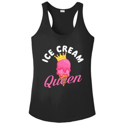 Ice Cream Queen Ice Cream Lover Gelato Sweet Tooth Ladies PosiCharge Competitor Racerback Tank