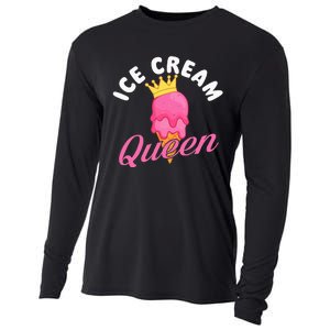 Ice Cream Queen Ice Cream Lover Gelato Sweet Tooth Cooling Performance Long Sleeve Crew