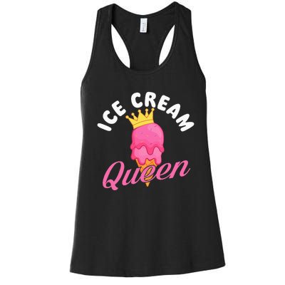 Ice Cream Queen Ice Cream Lover Gelato Sweet Tooth Women's Racerback Tank