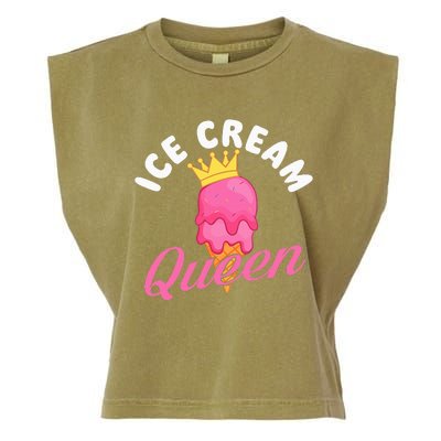 Ice Cream Queen Ice Cream Lover Gelato Sweet Tooth Garment-Dyed Women's Muscle Tee