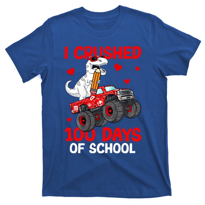 I Crushed Retro 100 Days Of School Dinosaur T Rex Smarter Great Gift T-Shirt