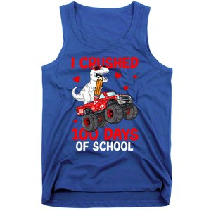 I Crushed Retro 100 Days Of School Dinosaur T Rex Smarter Great Gift Tank Top