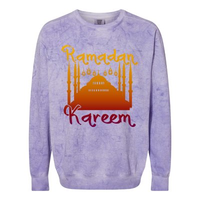 Islamic Celebration Ramadan Kareem Islam Arabic Ramadan Gift Colorblast Crewneck Sweatshirt