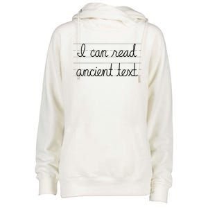 I Can Read Ancient Text Womens Funnel Neck Pullover Hood