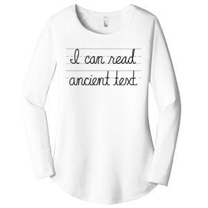 I Can Read Ancient Text Women's Perfect Tri Tunic Long Sleeve Shirt