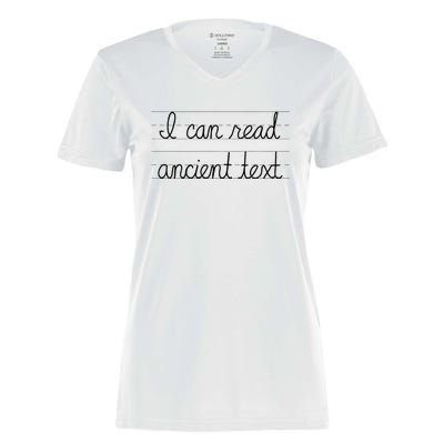 I Can Read Ancient Text Women's Momentum V-Neck T-Shirt