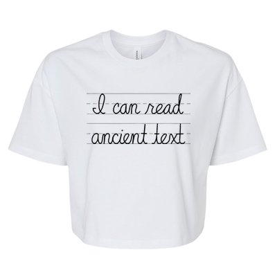 I Can Read Ancient Text Bella+Canvas Jersey Crop Tee