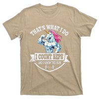 I Count Reps Funny Unicorn Workout Training T-Shirt