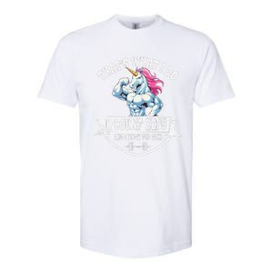 I Count Reps Funny Unicorn Workout Training Softstyle CVC T-Shirt