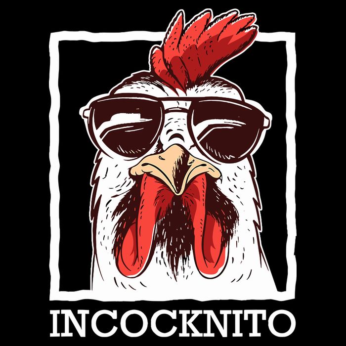 Incocknito Cock Rooster Wearing Sunglasses Chicken Lover Bucket Hat