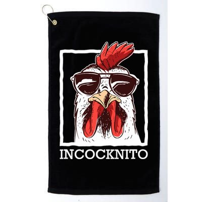 Incocknito Cock Rooster Wearing Sunglasses Chicken Lover Golf Towel