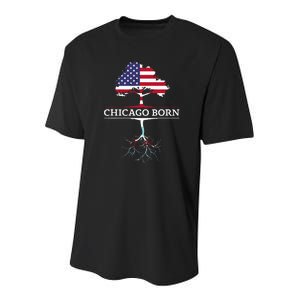 Illinois Chicago Roots Chicago Born Youth Performance Sprint T-Shirt