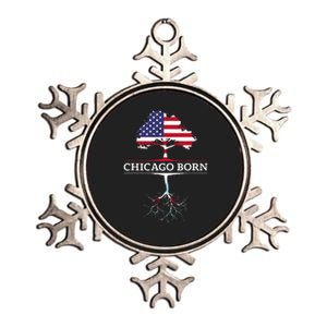 Illinois Chicago Roots Chicago Born Metallic Star Ornament