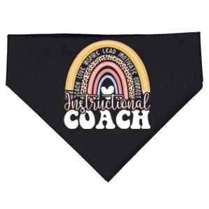 Instructional Coach Rainbow Leopard Academic Specialist USA-Made Doggie Bandana