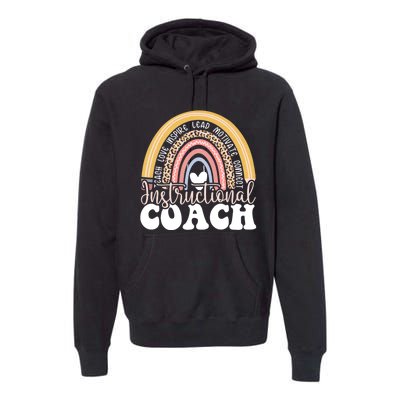 Instructional Coach Rainbow Leopard Academic Specialist Premium Hoodie