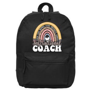 Instructional Coach Rainbow Leopard Academic Specialist 16 in Basic Backpack