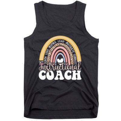 Instructional Coach Rainbow Leopard Academic Specialist Tank Top