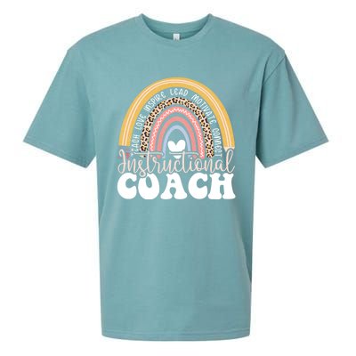 Instructional Coach Rainbow Leopard Academic Specialist Sueded Cloud Jersey T-Shirt