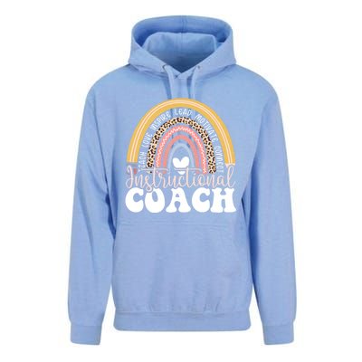 Instructional Coach Rainbow Leopard Academic Specialist Unisex Surf Hoodie