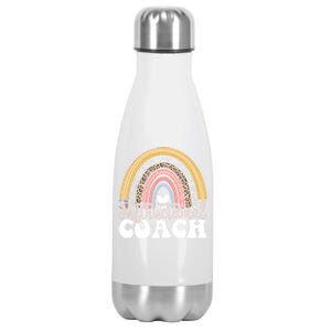 Instructional Coach Rainbow Leopard Academic Specialist Stainless Steel Insulated Water Bottle