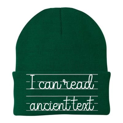 I Can Read Ancient Text Cute Handwriting White Ink Knit Cap Winter Beanie