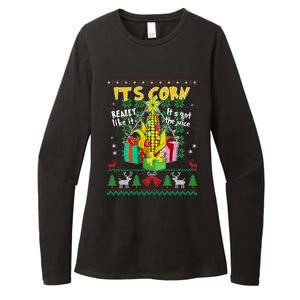 Its Corn Really Like It ItS Got The Juice Ugly Christmas Gift Womens CVC Long Sleeve Shirt