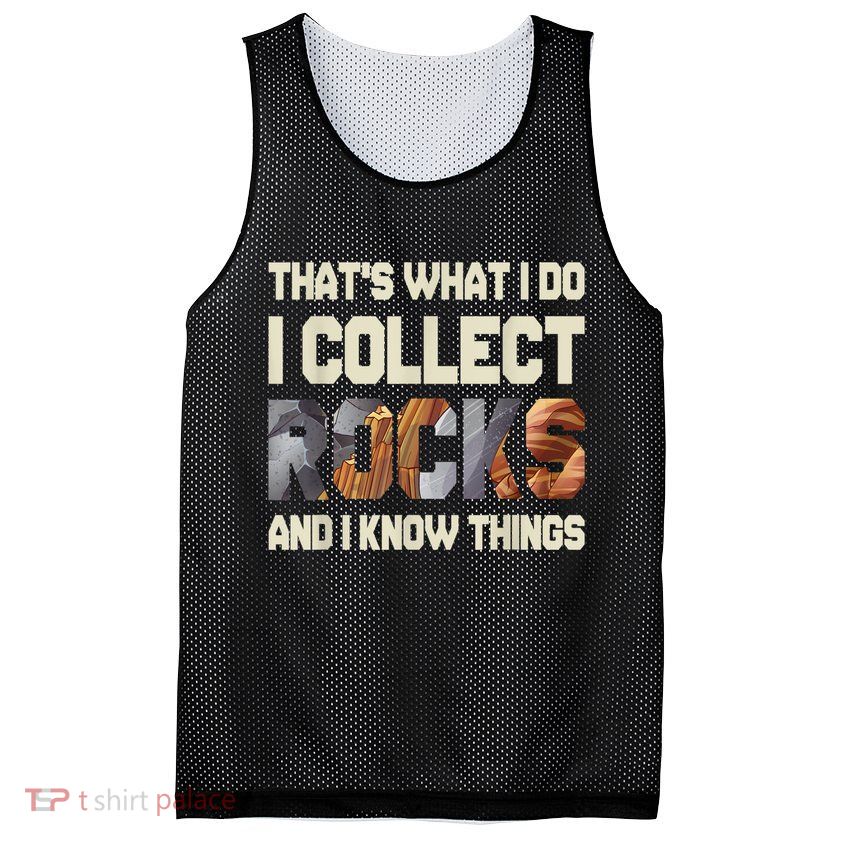 I Collect Rocks And I Know Things Geology Geologist Geode Mesh Reversible Basketball Jersey Tank