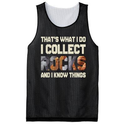 I Collect Rocks And I Know Things Geology Geologist Geode Mesh Reversible Basketball Jersey Tank