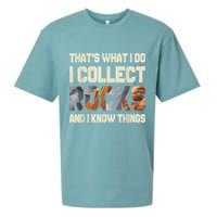 I Collect Rocks And I Know Things Geology Geologist Geode Sueded Cloud Jersey T-Shirt