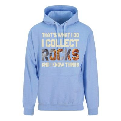 I Collect Rocks And I Know Things Geology Geologist Geode Unisex Surf Hoodie