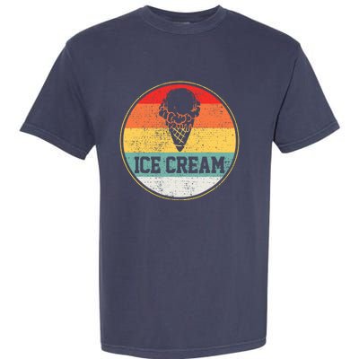 Ice Cream Retro Vintage Summer Treats Cone Cool Tee Garment-Dyed Heavyweight T-Shirt