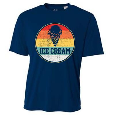 Ice Cream Retro Vintage Summer Treats Cone Cool Tee Cooling Performance Crew T-Shirt