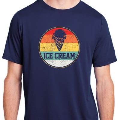 Ice Cream Retro Vintage Summer Treats Cone Cool Tee Adult ChromaSoft Performance T-Shirt