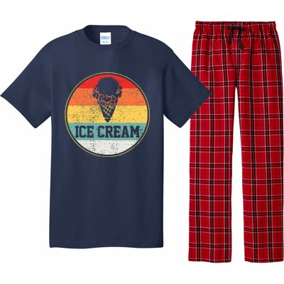 Ice Cream Retro Vintage Summer Treats Cone Cool Tee Pajama Set