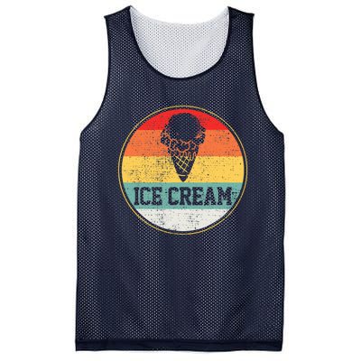 Ice Cream Retro Vintage Summer Treats Cone Cool Tee Mesh Reversible Basketball Jersey Tank