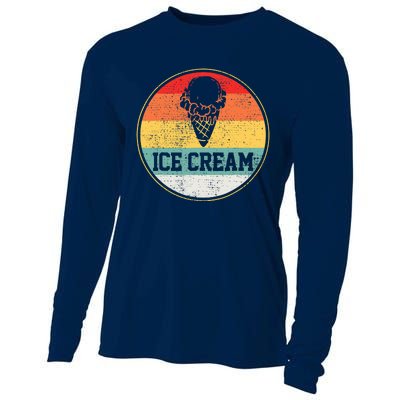 Ice Cream Retro Vintage Summer Treats Cone Cool Tee Cooling Performance Long Sleeve Crew