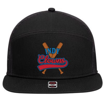 Indianapolis Clowns Retro Indy Baseball Fan Gift Idea Gift 7 Panel Mesh Trucker Snapback Hat