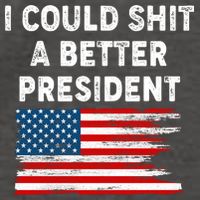I Could Shit A Better President Distressed USA American Flag Vector Backpack