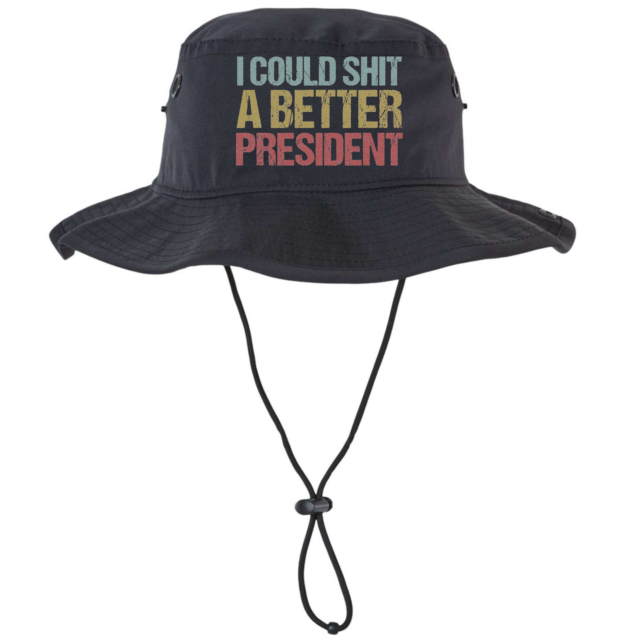 I Could Shit A Better President Funny Anti Trump Protest Bucket Hat