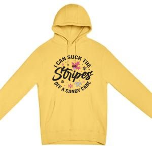 I Can Suck The Stripes Of A Candy Cane Christmas Holiday Gift Premium Pullover Hoodie