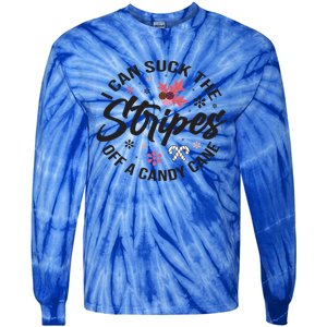 I Can Suck The Stripes Of A Candy Cane Christmas Holiday Gift Tie-Dye Long Sleeve Shirt