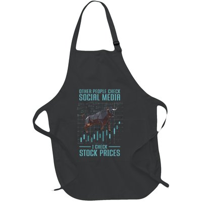 I Check Stock Prices Stock Option Trading Stock Analyst Full-Length Apron With Pockets