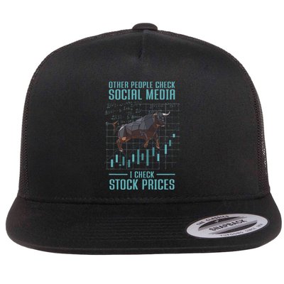 I Check Stock Prices Stock Option Trading Stock Analyst Flat Bill Trucker Hat
